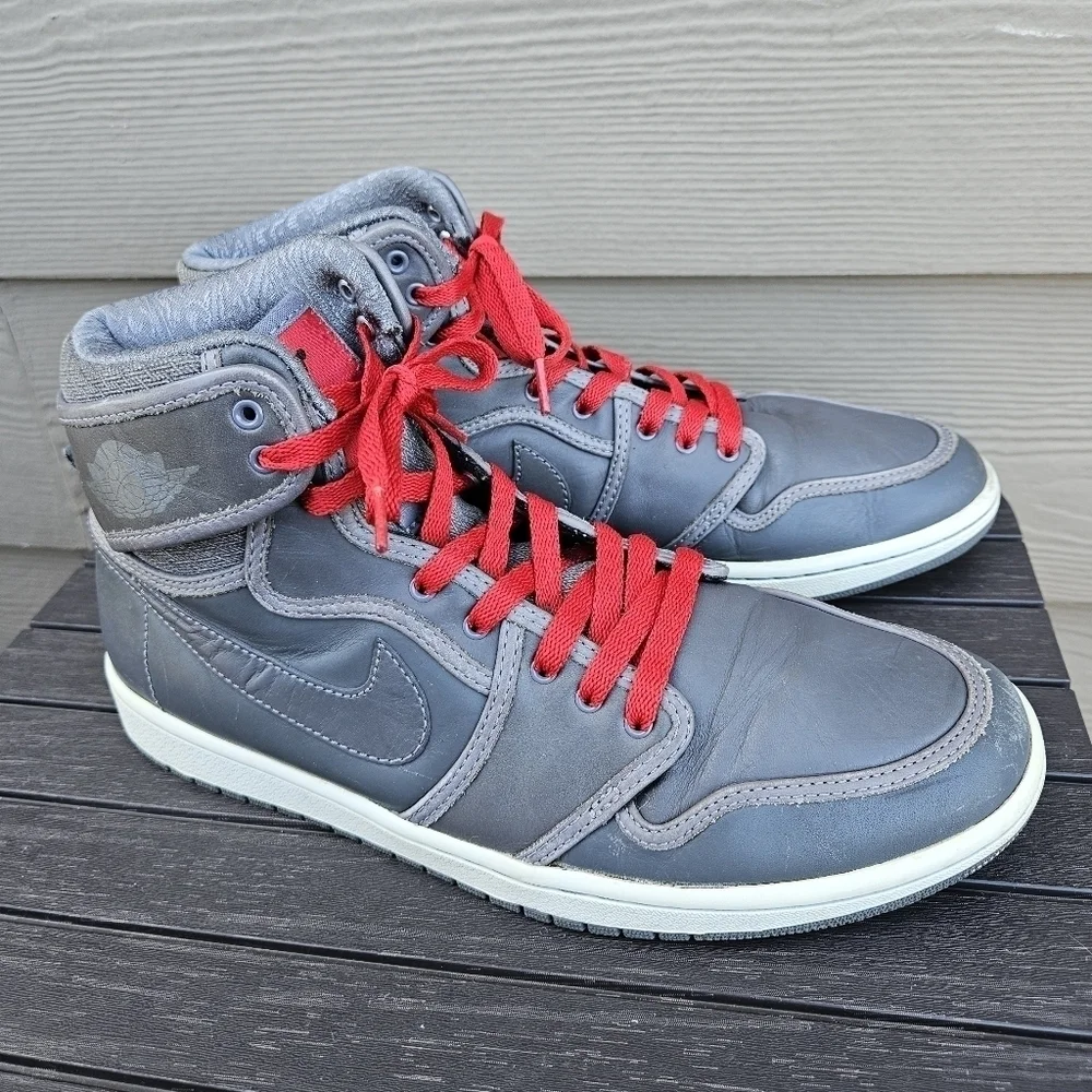 AIR JORDAN AJ1 KO GRAPHITE PREMIUM LEATHER SZ 10.5 DS 100% AUTHENTIC 503539 001